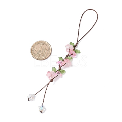 4Pcs 4 Colors Handmade Lampwork Hanging Ornaments HJEW-TA00384-1