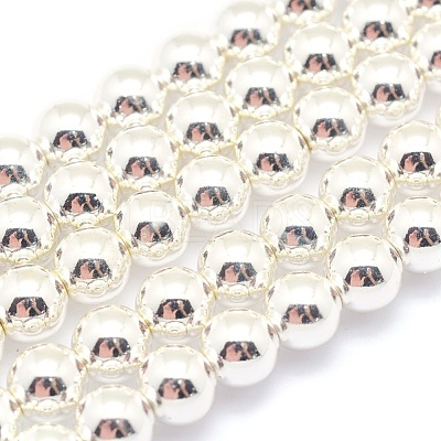Electroplate Non-magnetic Synthetic Hematite Beads Strands G-L485-01C-S-1