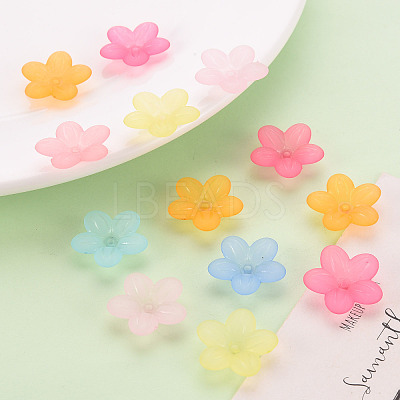 Frosted Acrylic Bead Caps MACR-S371-08A-1