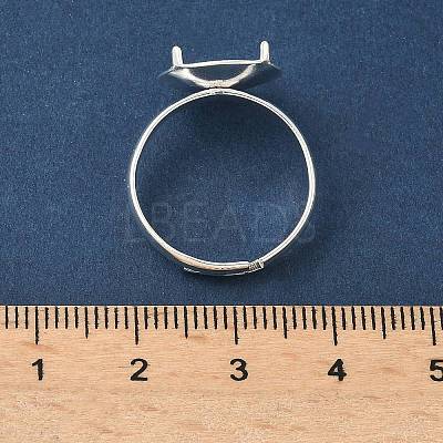 Adjustable Brass 4 Prong Ring Settings KK-K414-04C-S-1