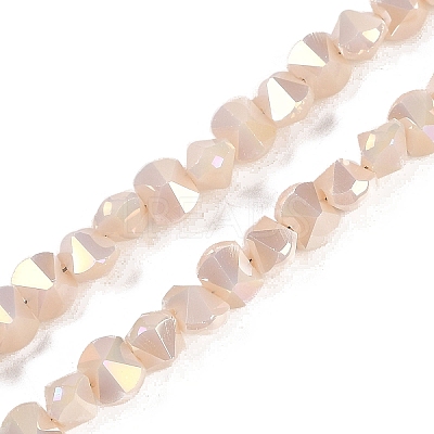 Electroplate Glass Beads Strands EGLA-B009-05A-04-1