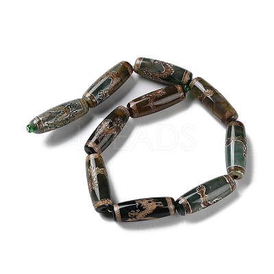 Tibetan Style dZi Beads TDZI-E004-10-1