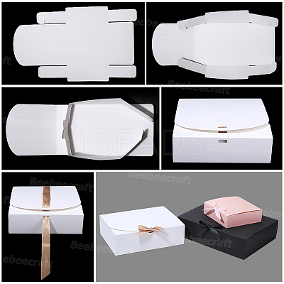 Folding Paper Gift Boxes with Ribbon CON-WH20001-11D-01-1