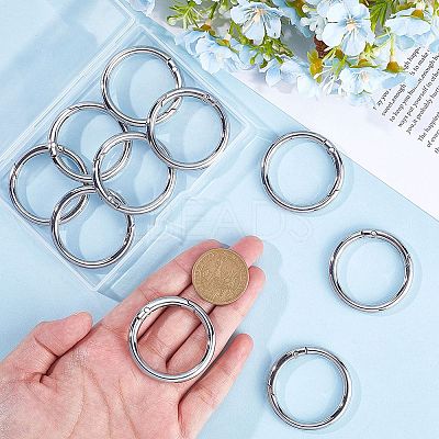 10Pcs Alloy Spring Gate Rings FIND-SP0001-38P-1