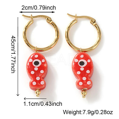304 Stainless Steel Hoop Earrings for Women AM9100-4-1