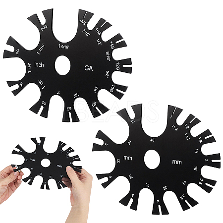 2Pcs Acrylic Perforated Measuring Wheel DIY-WH0750-094-1