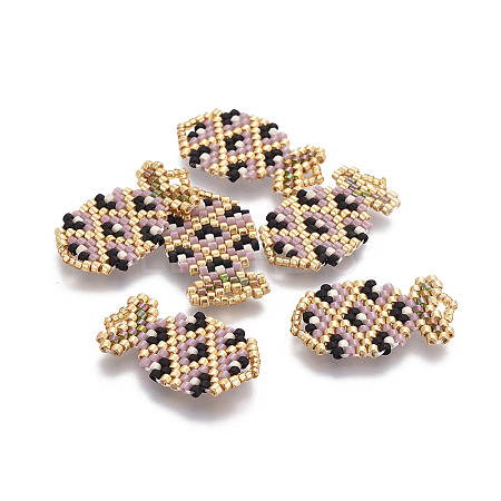 MIYUKI & TOHO Handmade Japanese Seed Beads Pendants SEED-A027-B03-1