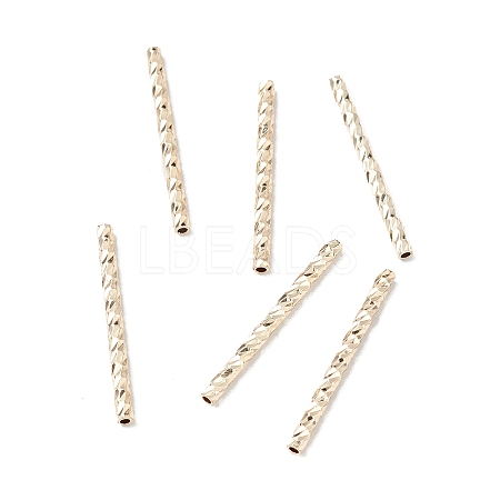 Rack Plating Brass Straight Tube Beads LS-KK-WH0061-03C-G-1