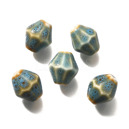 Vintage Style Glazed Ceramic Porcelain Beads PORC-H013-01-07-1