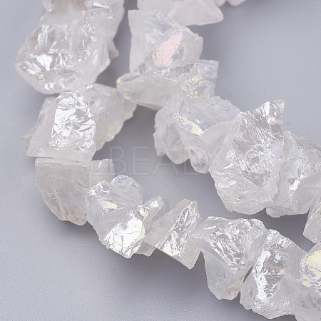 Electroplated Natural Quartz Crystal Bead Strands X-G-F336-06A-1