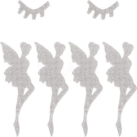 6Pcs Eyelash & Fairy Glitter Hotfix Rhinestone DIY-FH0003-48-1