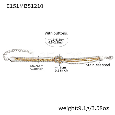 304 Stainless Steel Chain Bracelets FS-WGBD21A-03-1