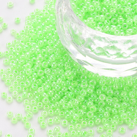 12/0 Imitation Jade Glass Seed Beads SEED-S049-A-011-1