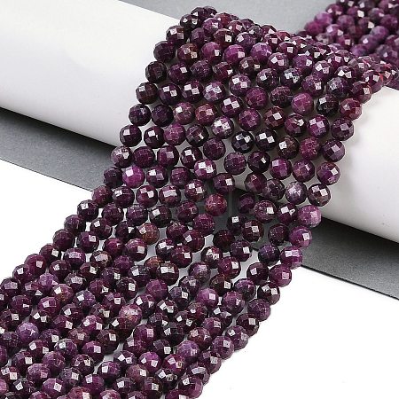 Natural Ruby Beads Strands G-P553-G01-04-1