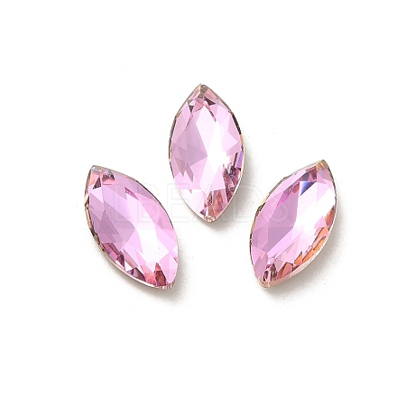 Glass Rhinestone Cabochons RGLA-P037-09B-D223-1