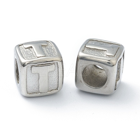 Tarnish Resistant 304 Stainless Steel European Beads STAS-H145-01T-P-1