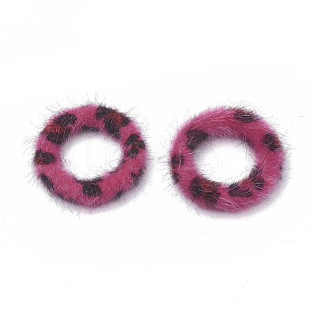 Faux Mink Fur Covered Linking Rings X-WOVE-N009-08F-1