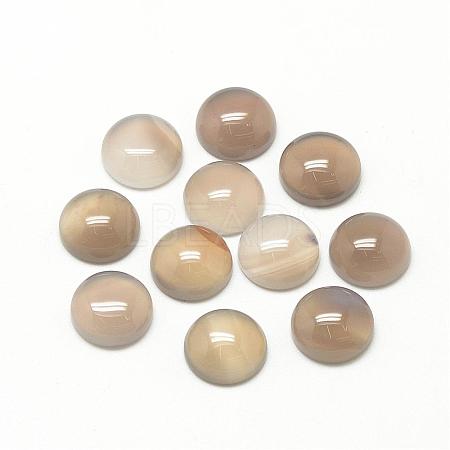 Natural Gray Agate Cabochons G-R416-14mm-15-1