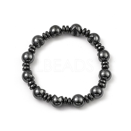 Synthetic Non-Magnetic Hematite Beaded Bracelets BJEW-E084-07-1