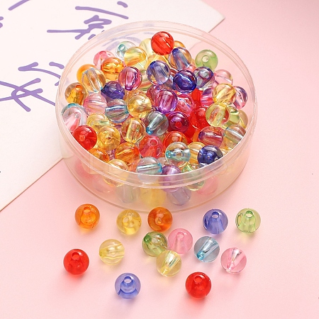 50Pcs Transparent Acrylic Beads PW-WG86E14-11-1