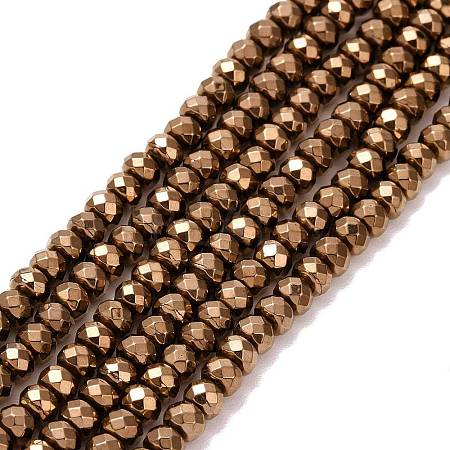 Rondelle Non-magnetic Synthetic Hematite Beads Strands G-D617-20A-1