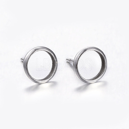 Tarnish Resistant 304 Stainless Steel Stud Earring Settings STAS-K131-A-01P-1
