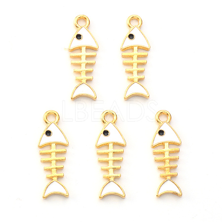 Light Gold Plated Alloy Enamel Pendants X-ENAM-R136-14A-1