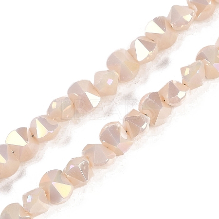 Electroplate Glass Beads Strands EGLA-B009-05A-04-1