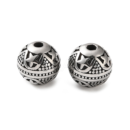 304 Stainless Steel Beads SA-CBA043D-01H-AS-1
