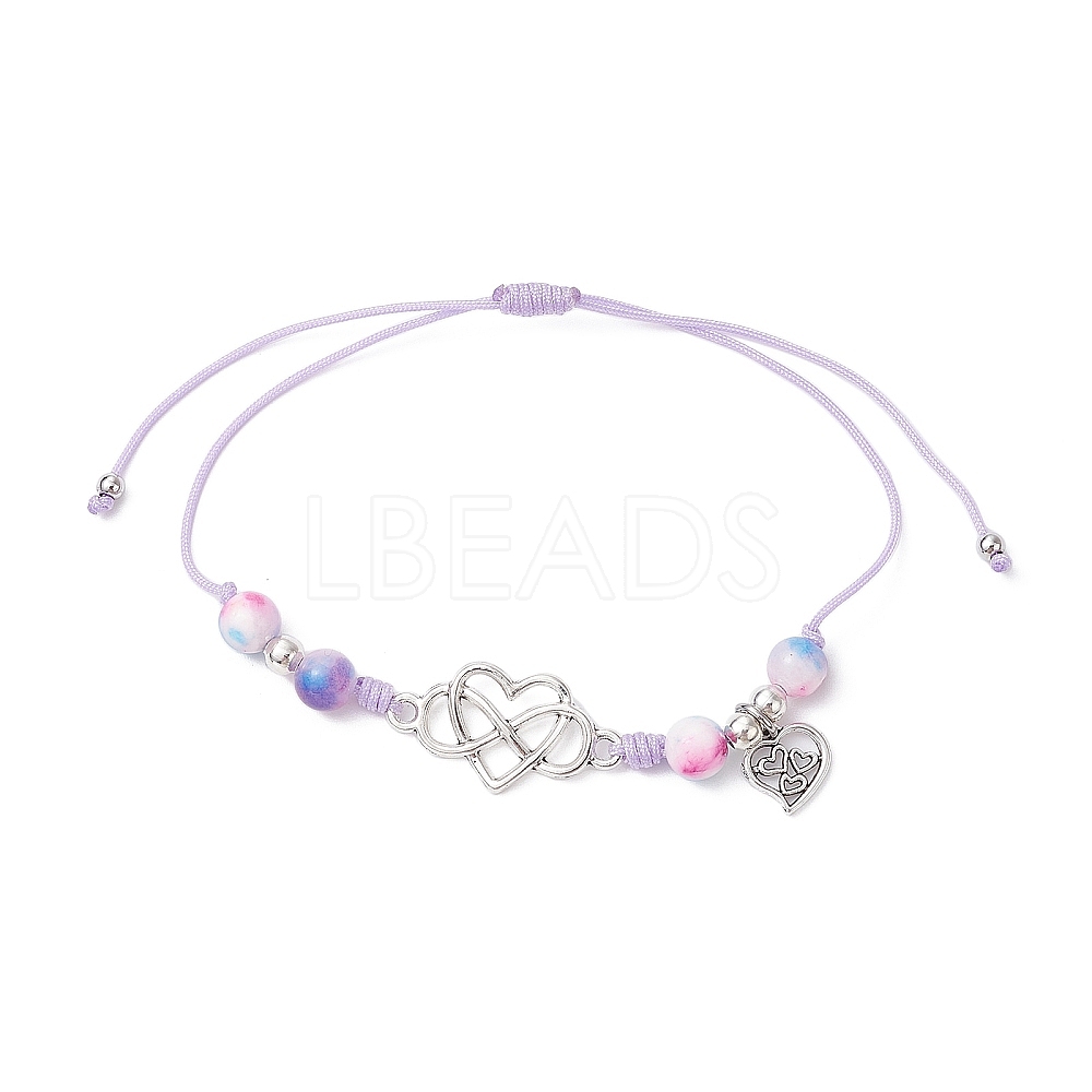 Natural Dyed White Jade Braided Bead Bracelets - Lbeads.com