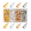 400Pcs 4 Colors Iron Folding Crimp Ends IFIN-PH0002-27-7