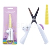 Unicorn Shape Folding Safety Scissors AJEW-WH0113-01-1