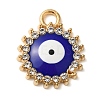 Alloy Enamel Rhinestone Glass Pendants X1-ENAM-U003-02G-07-1
