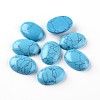 Oval Synthetic Turquoise Cabochons G-I171-18x25mm-05-2