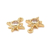 Brass Glass Charms KK-A179-10G-3