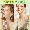 40Pcs Brass Stud Earrings Findings KK-SC0006-87G-4