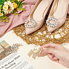 4Pcs 2 Styles Alloy Rhinestone Shoe Decoration DIY-FG0004-73-4