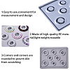 8 Sizes Flocked Plastic Rectangle Bracelet Design Board TOOL-YW0001-25-5