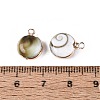 Electroplate Natural Sea Shell Pendants SSHEL-Q100-11B-KCG-3