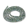 Electroplate Transparent Glass Beads Strands GLAA-H021-01A-FR01-5