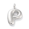 Rack Plating Brass Balloon Letter Pendants KK-C050-01P-P-1