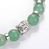 Buddha Head Gemstone Beaded Stretch Bracelets BJEW-JB01864-02-2