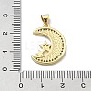 Brass Micro Pave Clear Cubic Zirconia Pendants KK-A221-18F-G-3