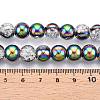 Electroplated Crackle Glass Beads Strands EGLA-N014-10mm-06-4