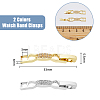 10Pcs 2 Colors Bowknot Rack Plating Brass Clear Cubic Zirconia Watch Band Clasps ZIRC-DC0001-10-2