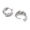Brass Curly Hoop Earrings for Women EJEW-F347-01P-01-2