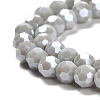 Electroplate Opaque Glass Beads Strands EGLA-A035-P8mm-A22-3