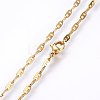 304 Stainless Steel Mariner Link Chain Necklaces NJEW-P226-03G-06-2