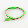 Plastic Zipper Bracelets X-BJEW-A060-M3-3