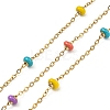 304 Stainless Steel Enamel Link Chains AJEW-Z028-09G-01-1